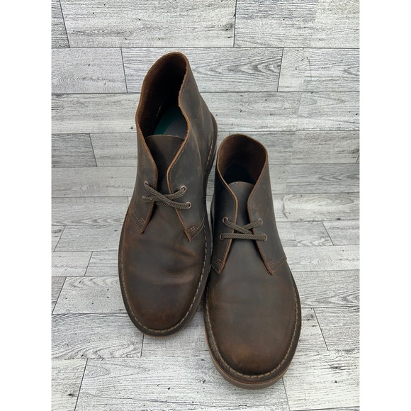 Clarks Desert Boots Mens Brown Leather Chukka Ankle Boots Size 8.5 main image 8